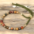 Gold Plated 18K Gemstone Moss String Bracelet - Picasso Jasper