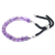 Silver Plated 925 Gemstone Black String Bracelet - Amethyst
