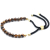 Gold Plated 18K Gemstone Black String Bracelet - Tiger Eye