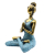 Yoga Lady Figure - Bronze and Turquoise 24cm