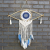 Protection Dream Catcher - Lrg Macrame Evil Eye White Blue Grey