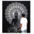Double Cotton Bedspread Wall Hanging - Buddha BandW