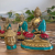 Brass Buddha Figure - Hands Down - 11. 5 cm