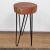 Albasia Wood Plant Stand - Terracotta and black detail