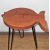 Albasia Wood Fish Stand - Terracotta