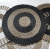 Round Seagrass Black and Tan - Circles - 1m