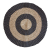 Round Seagrass Black and Tan - Circles - 1m