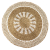 Round Seagrass White and Tan - Inner Sun - 1m