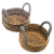 Banana Leaf and Abu-abu Raffia Basket- Set of 2