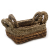 Banana Leaf and Seagrass Square Basket- Set of 3