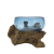 Molton Glass Mini Blue Bowl on Wood