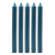 Solid Colour Dinner Candles - Rustic Teal - Pack of 5