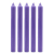 Solid Colour Dinner Candles - Rustic Lilac - Pack of 5