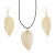 Necklace and Earring Set - Bravery Leaf - Gold