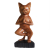 Hand carved Yoga Cats - One Leg